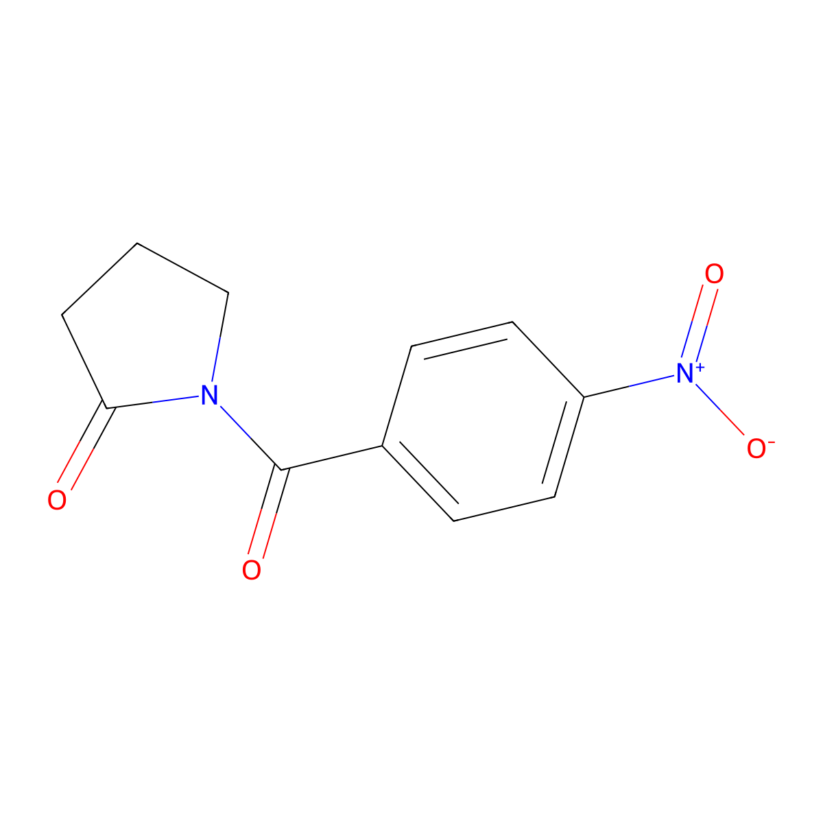 1-(4-Nitrobenzoyl)pyrrolidin-2-one molecular structure, CAS 119741-53-6
