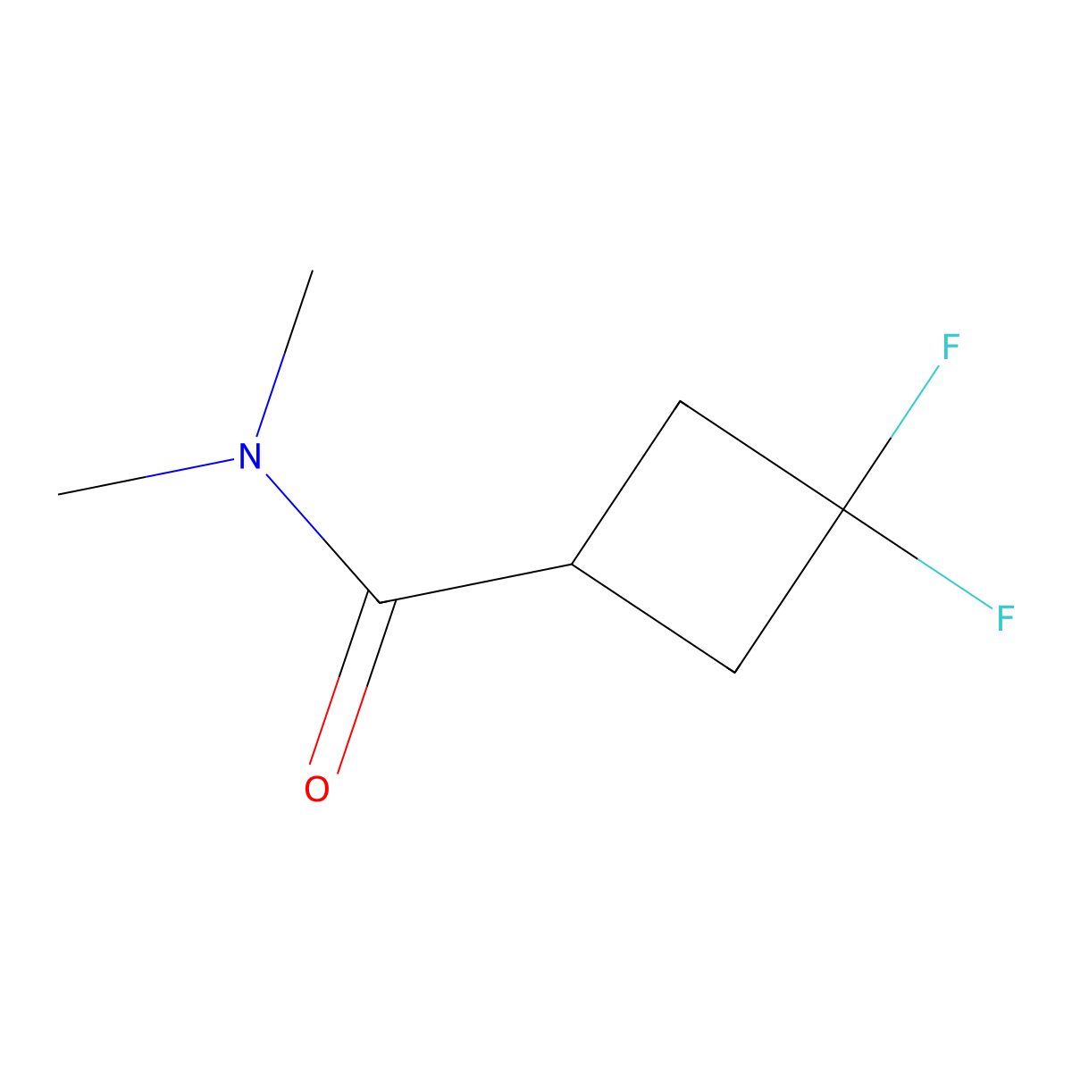 3,3-difluoro-N,N-dimethylcyclobutane-1-carboxamide molecular structure, CAS 1197420-21-5