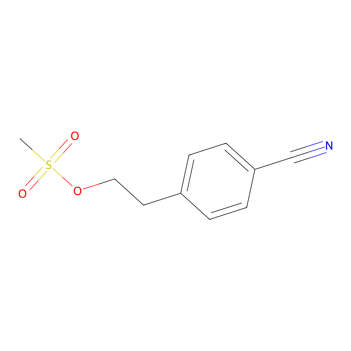 4-Cyanophenethyl methanesulfonate molecular structure, CAS 119744-42-2