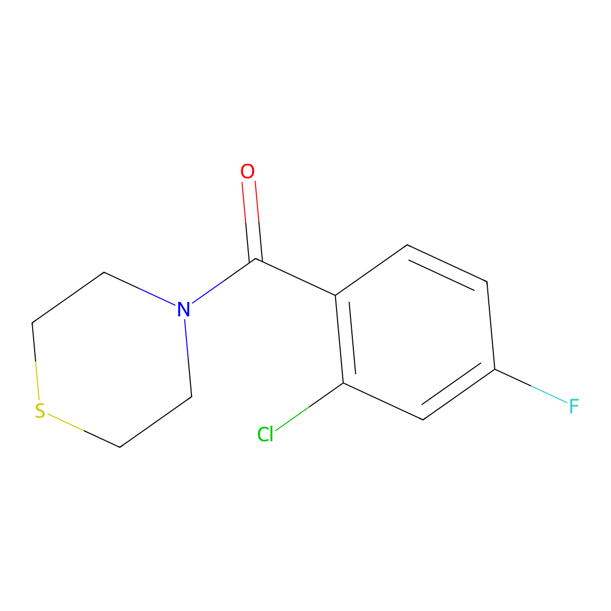 4-(2-Chloro-4-fluorobenzoyl)thiomorpholine molecular structure, CAS 1197466-90-2