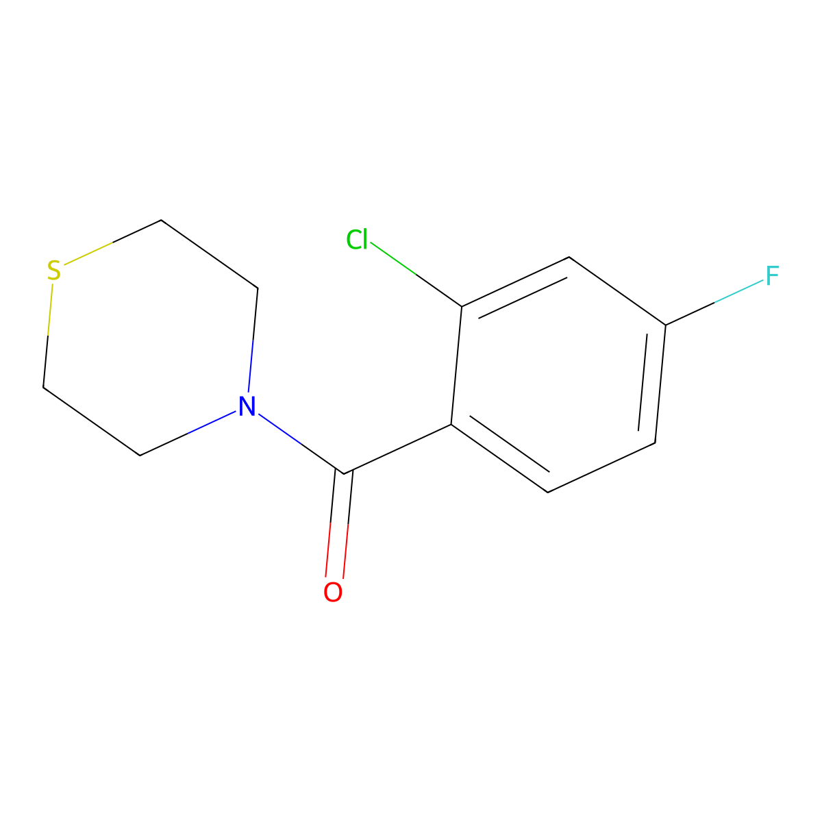 4-(2-Chloro-4-fluorobenzoyl)thiomorpholine molecular structure, CAS 1197466-90-2
