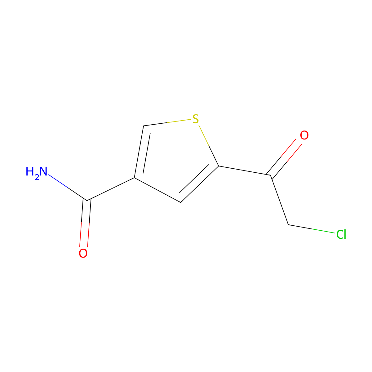 5-(2-Chloroacetyl)thiophene-3-carboxamide molecular structure, CAS 1197469-93-4
