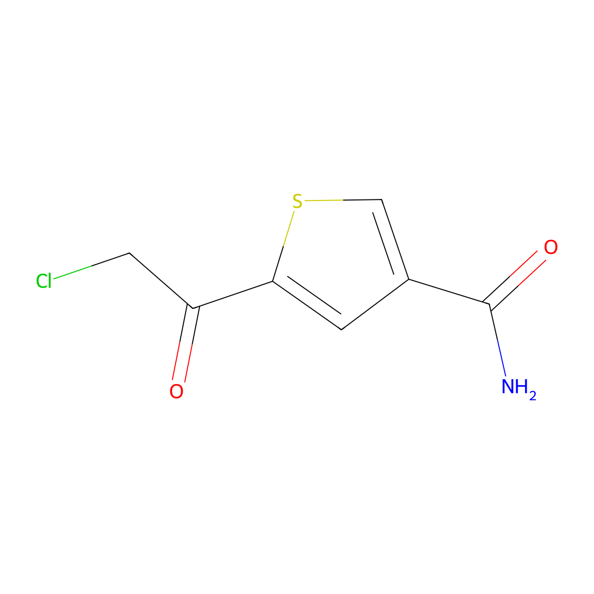 5-(2-Chloroacetyl)thiophene-3-carboxamide molecular structure, CAS 1197469-93-4