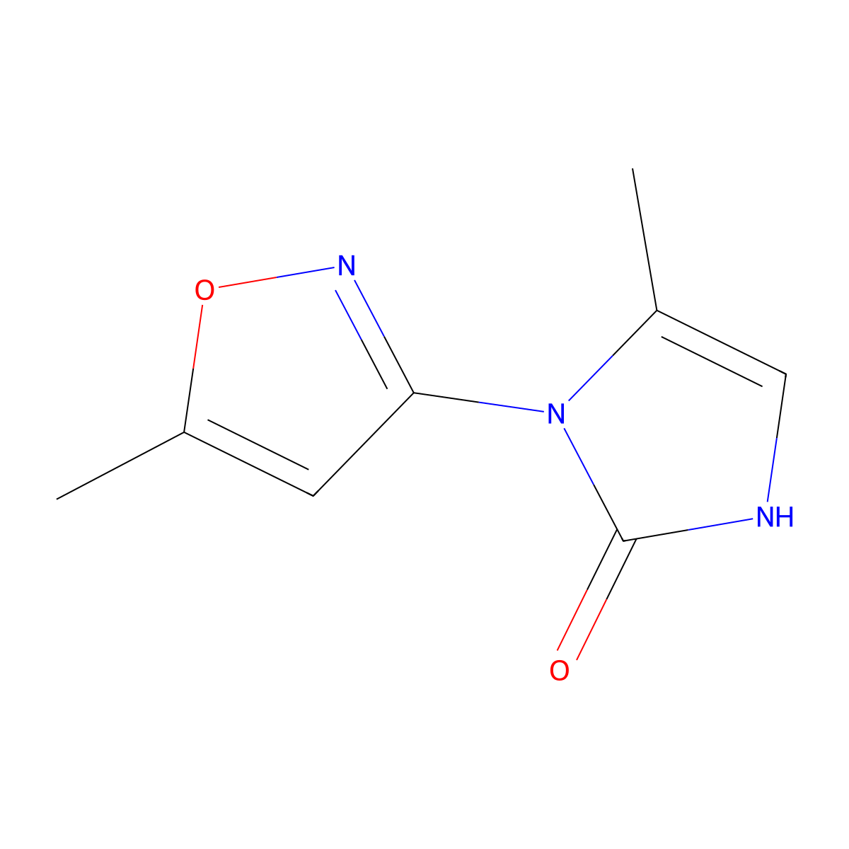 5-methyl-1-(5-methyl-1,2-oxazol-3-yl)-2,3-dihydro-1H-imidazol-2-one molecular structure, CAS 1197478-26-4