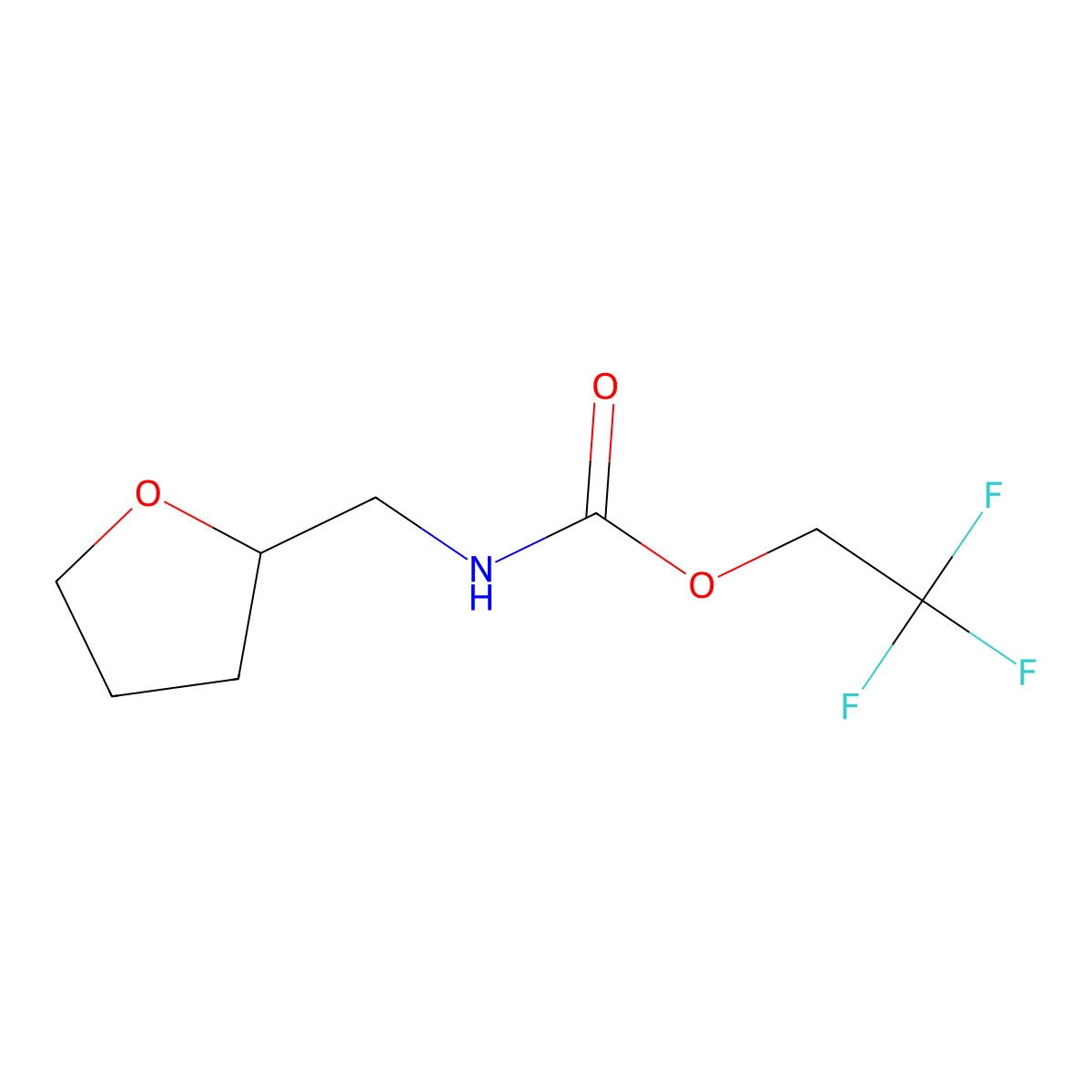 2,2,2-trifluoroethyl N-(oxolan-2-ylmethyl)carbamate molecular structure, CAS 1197504-90-7