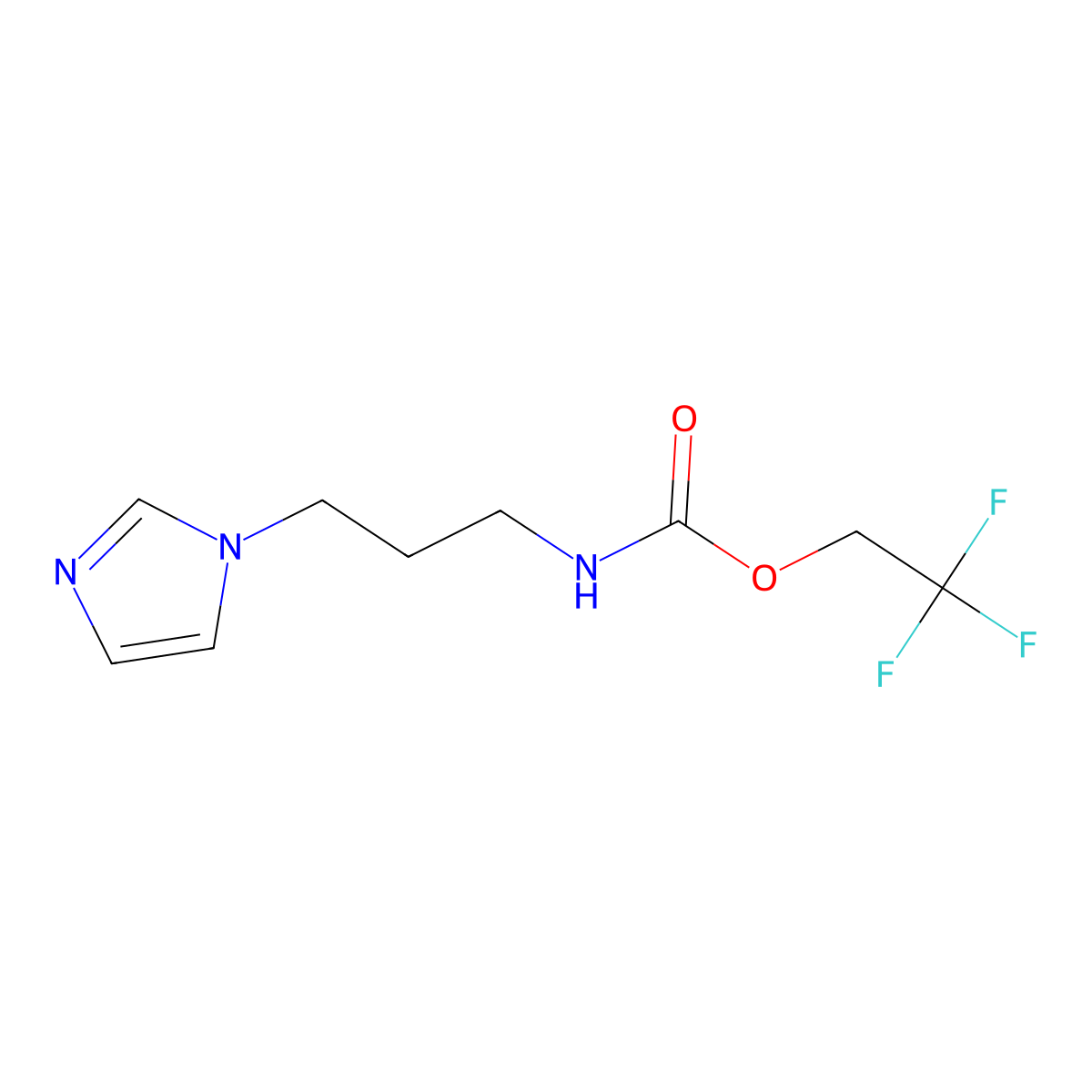 2,2,2-trifluoroethyl N-[3-(1H-imidazol-1-yl)propyl]carbamate molecular structure, CAS 1197509-07-1