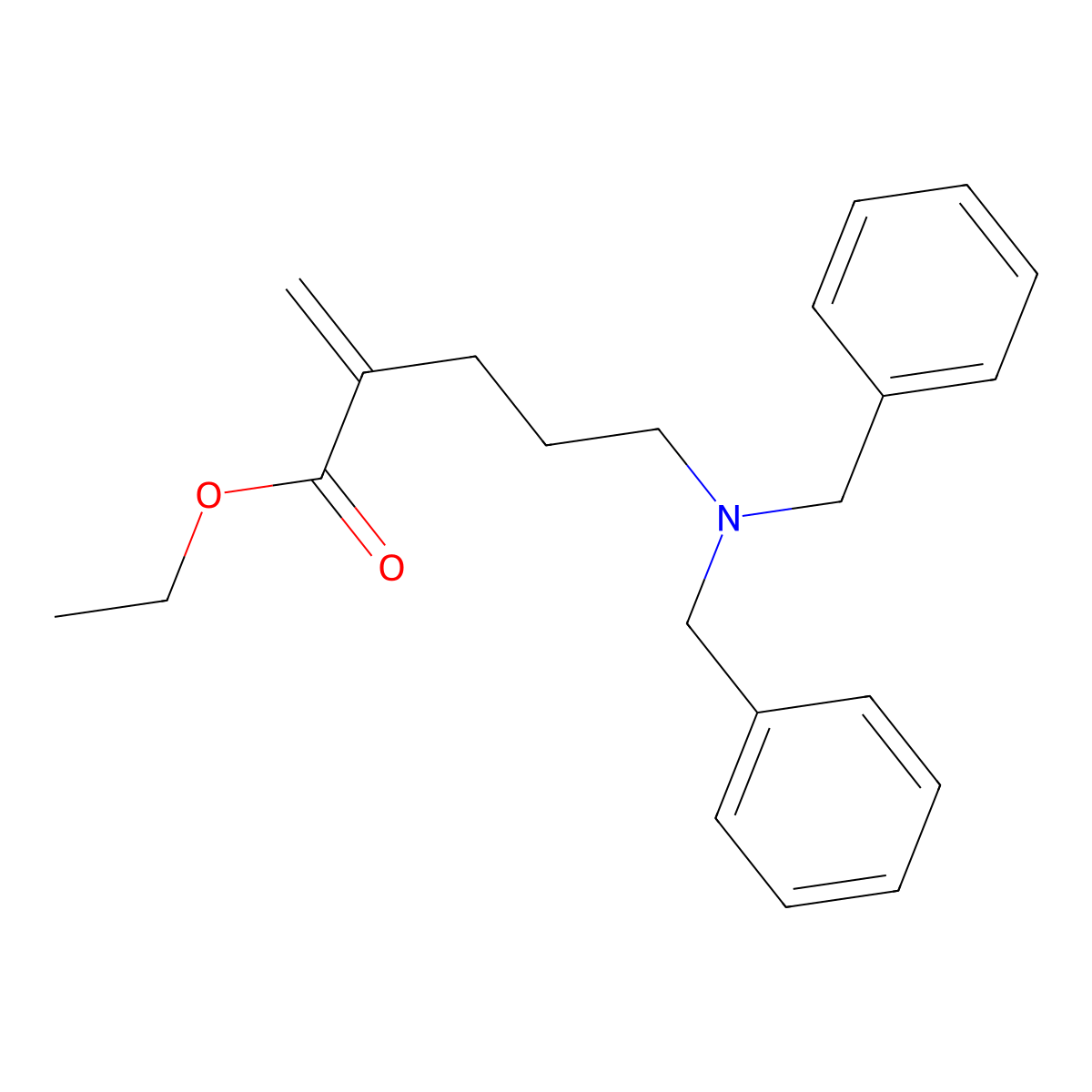 Ethyl 5-(dibenzylamino)-2-methylidenepentanoate molecular structure, CAS 1197518-33-4
