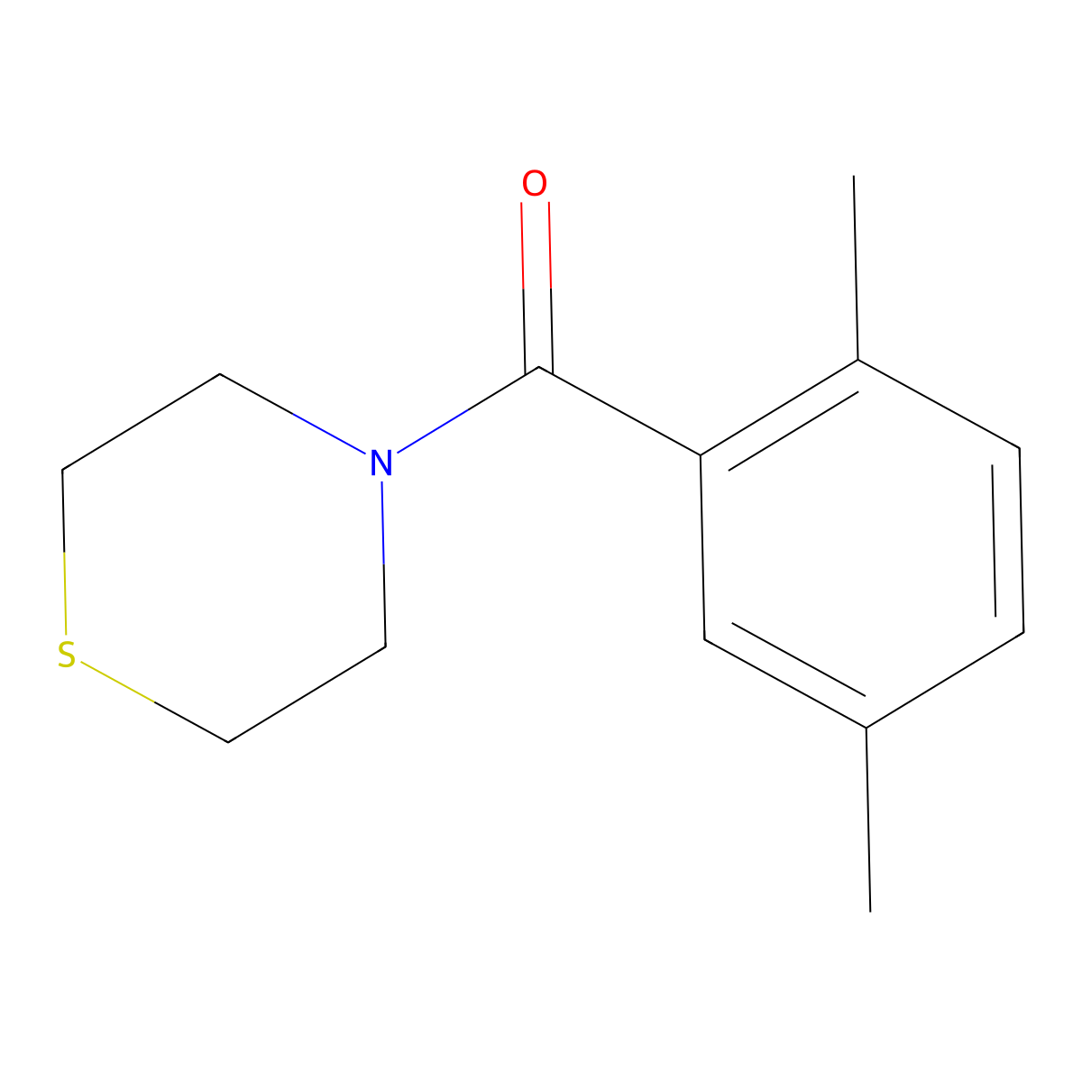 (2,5-Dimethylphenyl)(thiomorpholino)methanone molecular structure, CAS 1197522-95-4