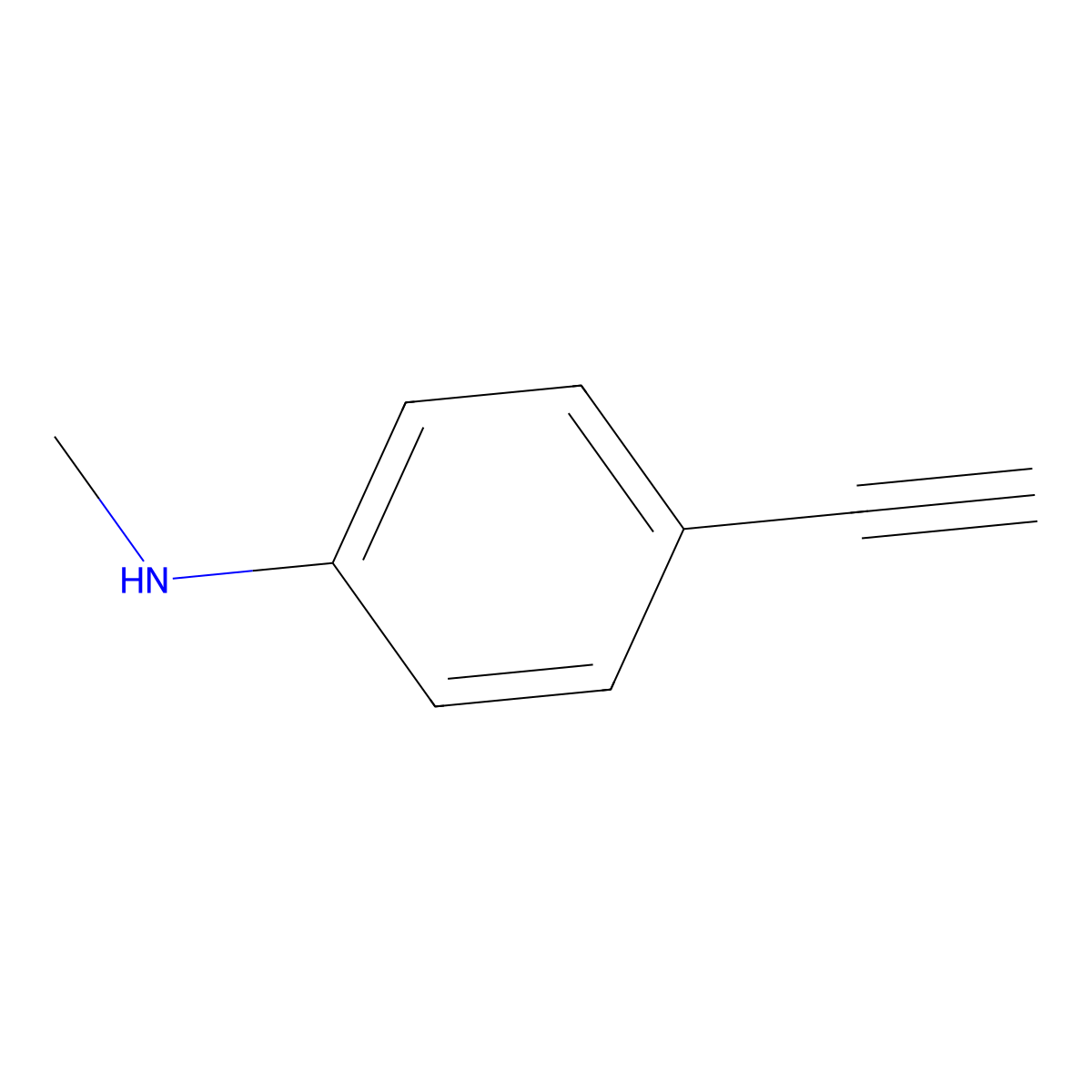 4-Ethynyl-N-methylaniline molecular structure, CAS 119754-15-3