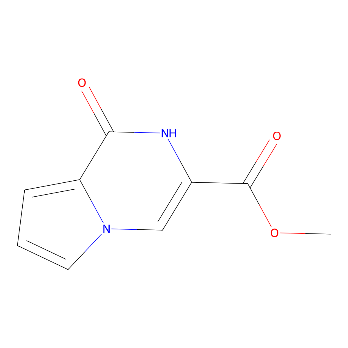 1,2-Dihydro-1-oxo-pyrrolo[1,2-A]pyrazine-3-carboxylic acid methyl ester molecular structure, CAS 119756-20-6