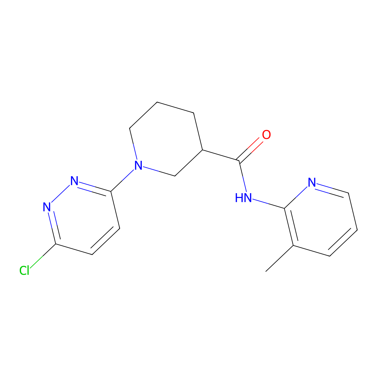 1-(6-chloropyridazin-3-yl)-N-(3-methylpyridin-2-yl)piperidine-3-carboxamide molecular structure, CAS 1197562-33-6
