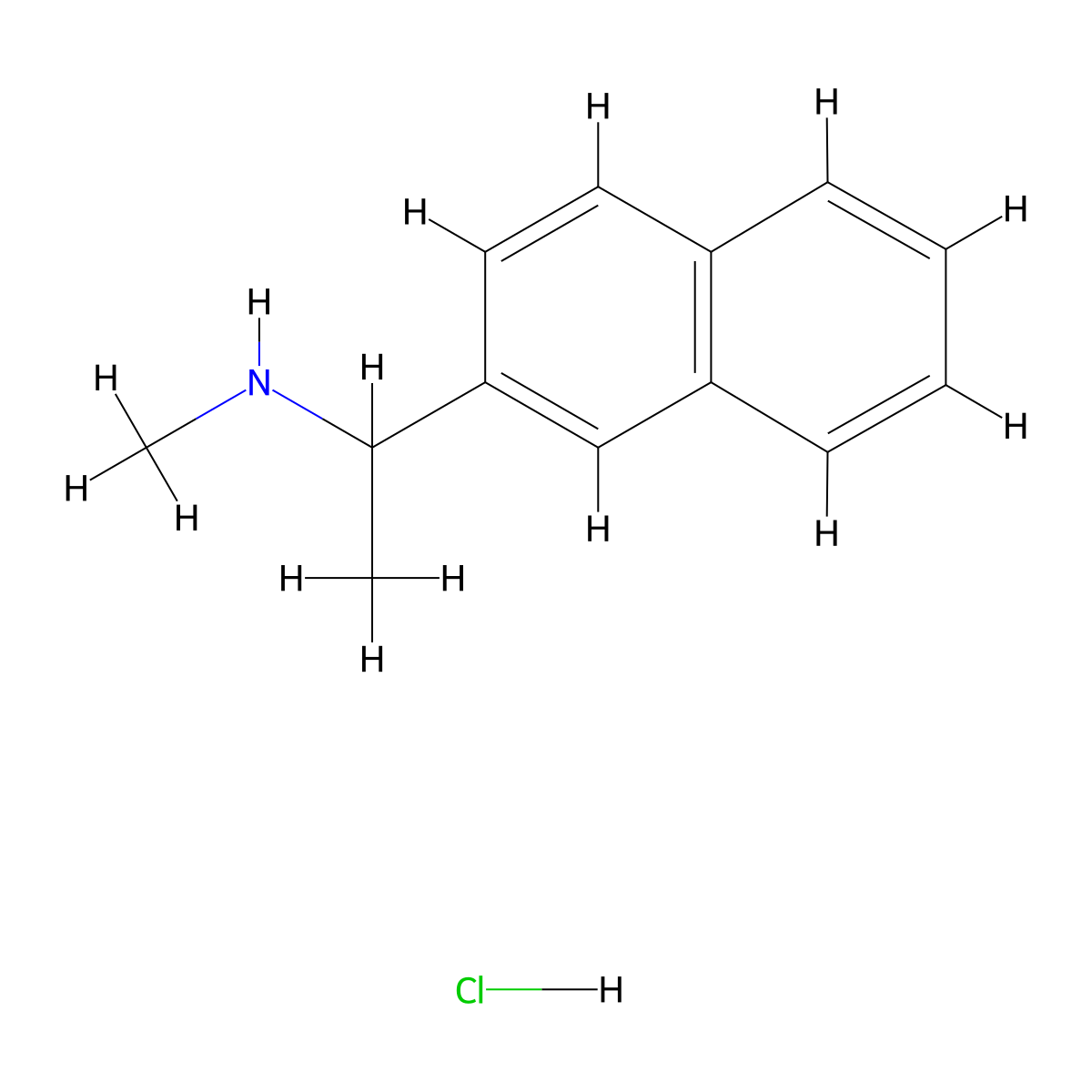 N-Methyl-1-(2-naphthyl)ethanamine hydrochloride molecular structure, CAS 1197565-94-8