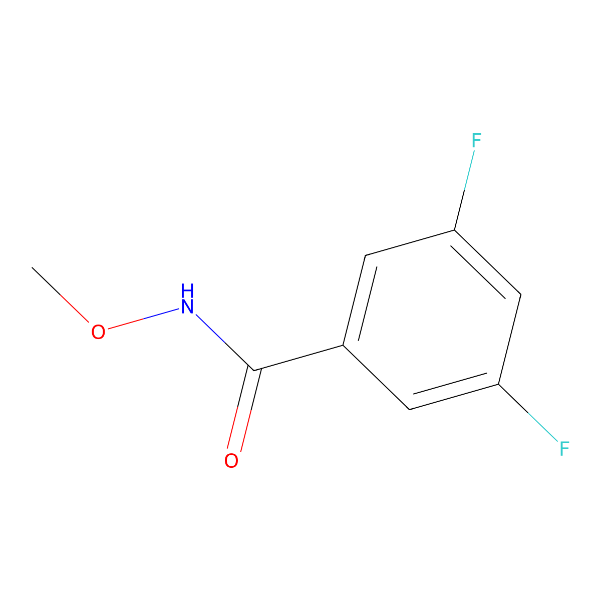 3,5-difluoro-N-methoxybenzamide molecular structure, CAS 1197598-39-2