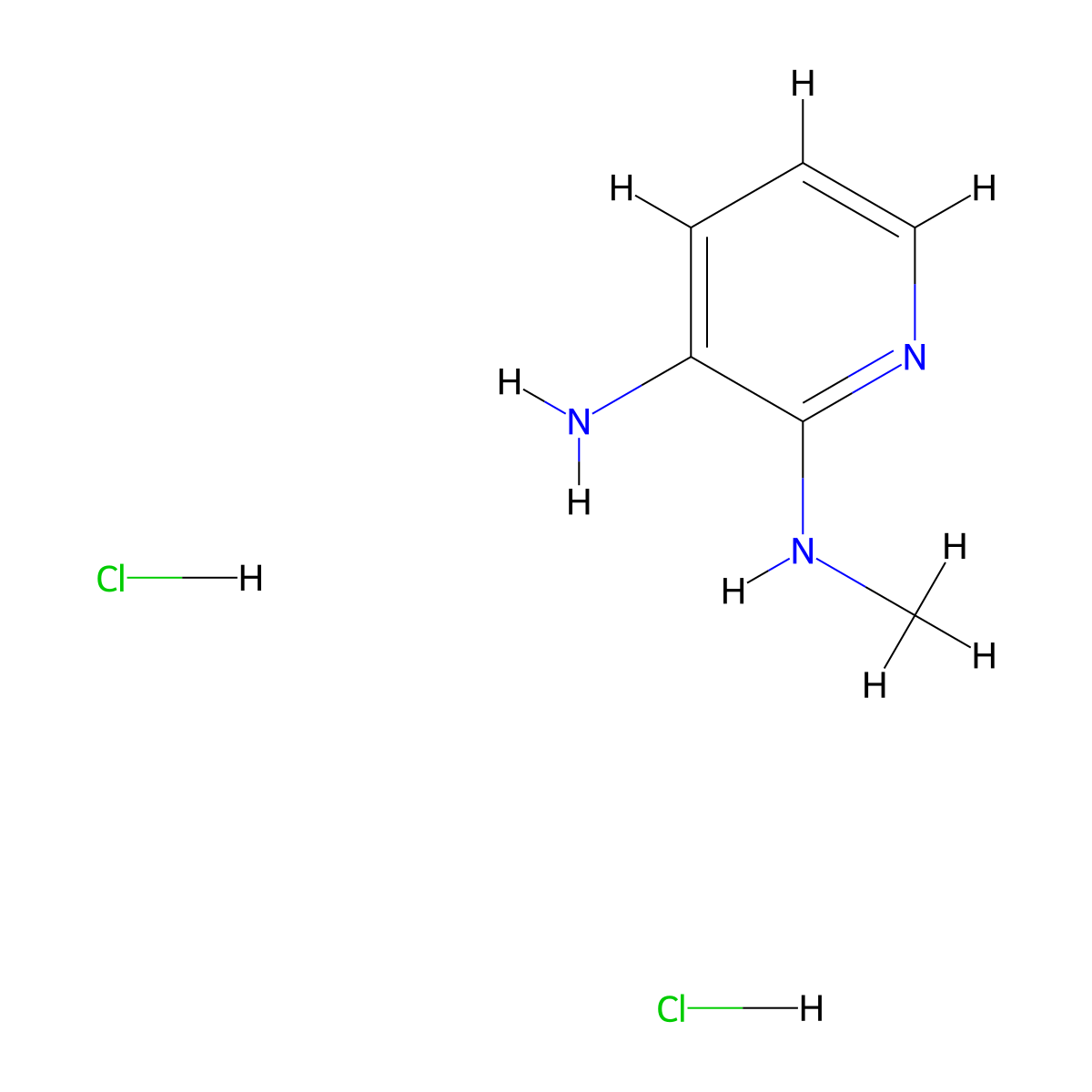 2-N-methylpyridine-2,3-diamine dihydrochloride molecular structure, CAS 1197617-33-6