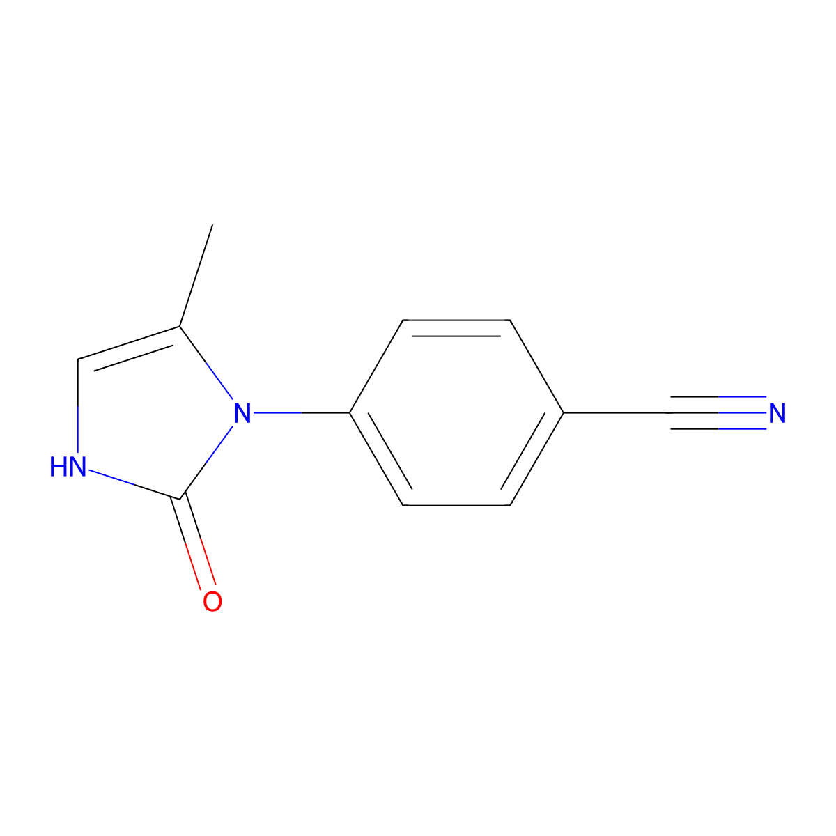 4-(5-methyl-2-oxo-2,3-dihydro-1H-imidazol-1-yl)benzonitrile molecular structure, CAS 1197629-00-7