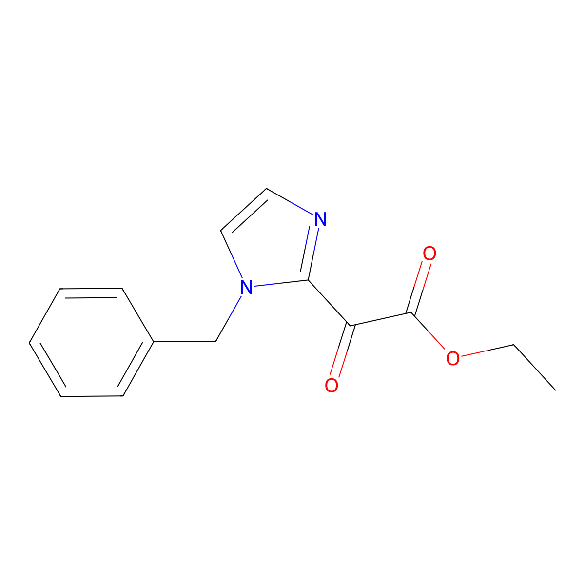 ethyl 2-(1-benzyl-1H-imidazol-2-yl)-2-oxoacetate molecular structure, CAS 1197631-86-9