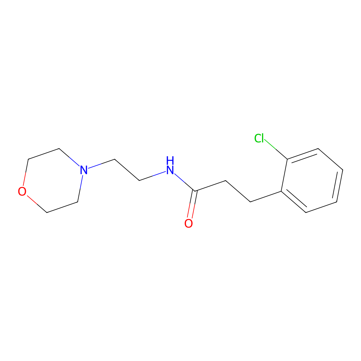 3-(2-chlorophenyl)-N-[2-(morpholin-4-yl)ethyl]propanamide molecular structure, CAS 1197651-75-4