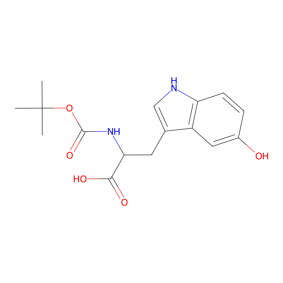 Boc-5-hydroxy-L-tryptophan molecular structure, CAS 119768-45-5