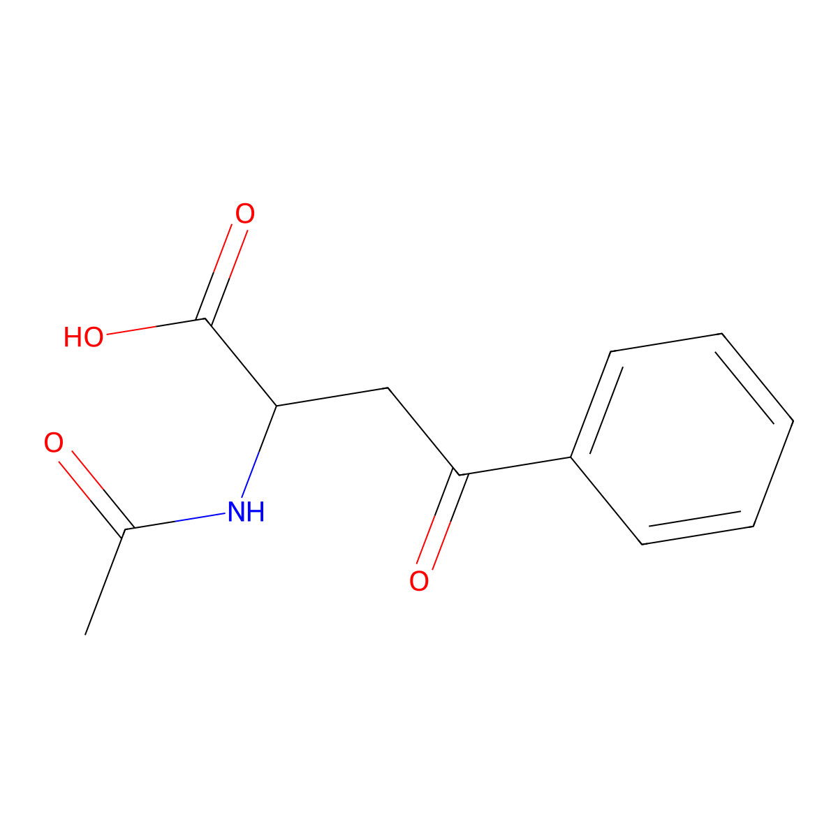 2-Acetamido-4-oxo-4-phenylbutanoic acid molecular structure, CAS 119768-59-1