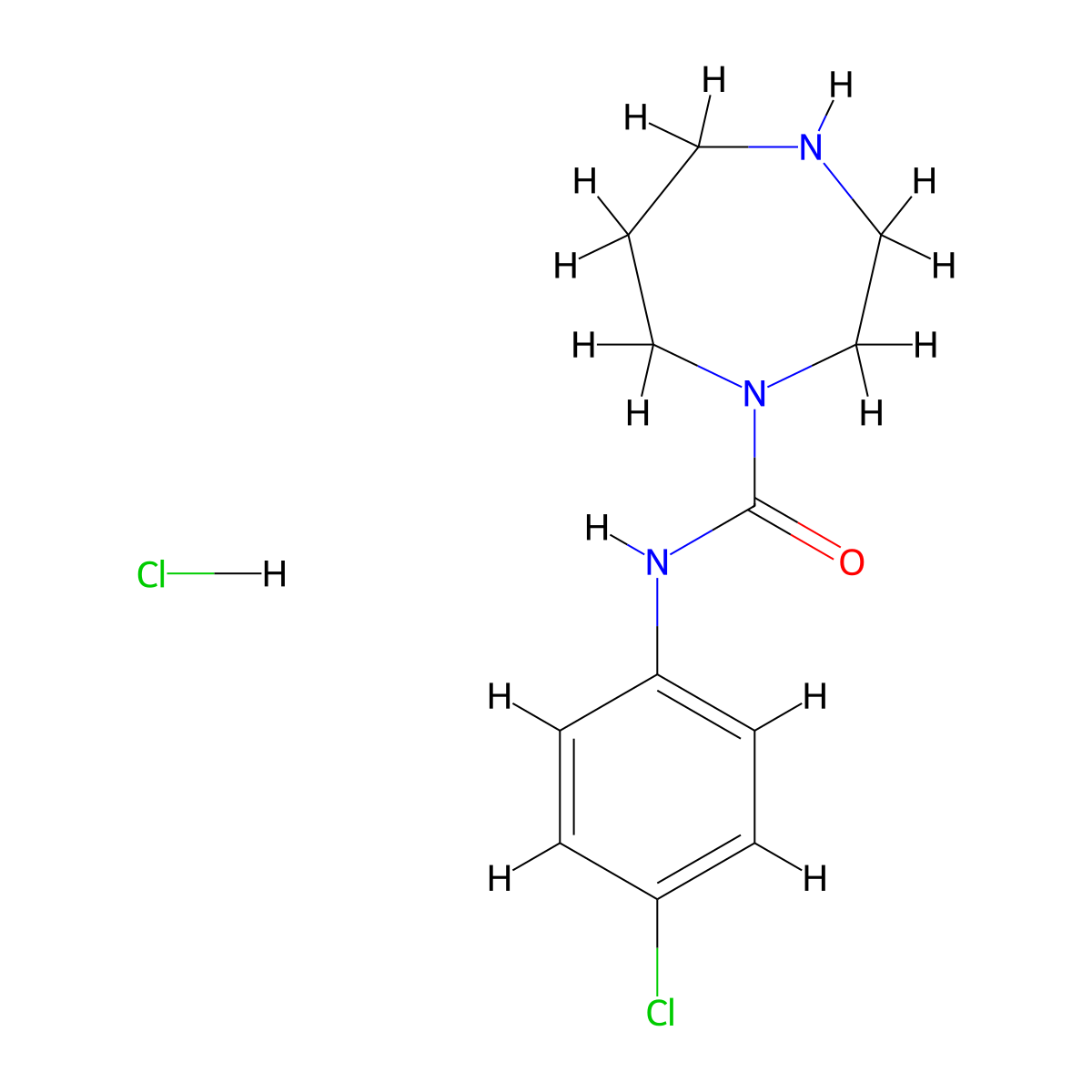 N-(4-chlorophenyl)-1,4-diazepane-1-carboxamide hydrochloride molecular structure, CAS 1197685-68-9