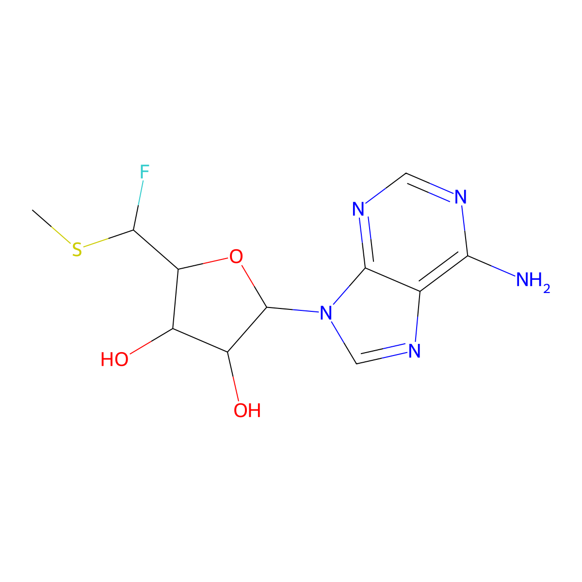 5'-Deoxy-5'-fluoro-5'-(methylthio)adenosine molecular structure, CAS 119771-21-0