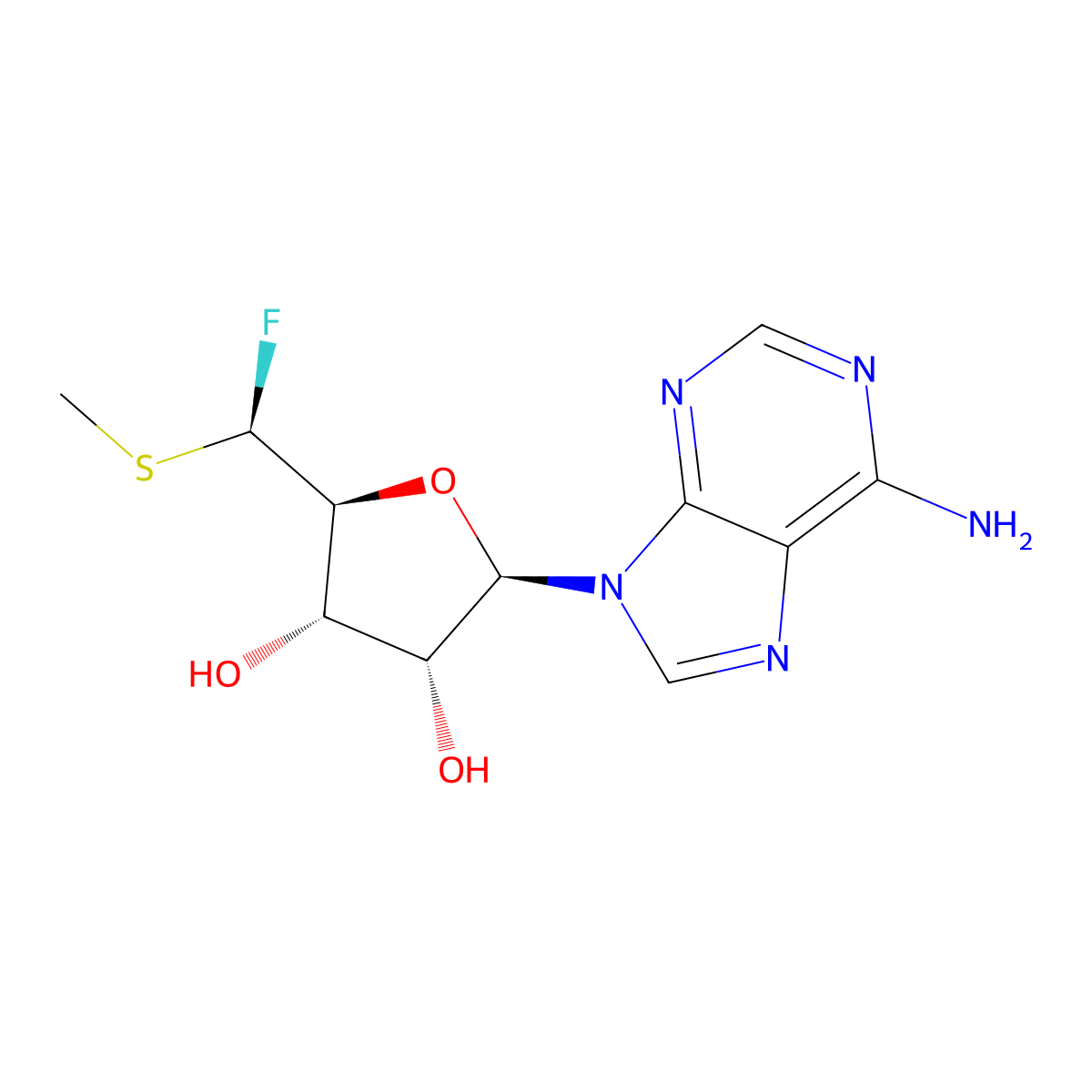 5'-Deoxy-5'-fluoro-5'-(methylthio)adenosine molecular structure, CAS 119771-21-0