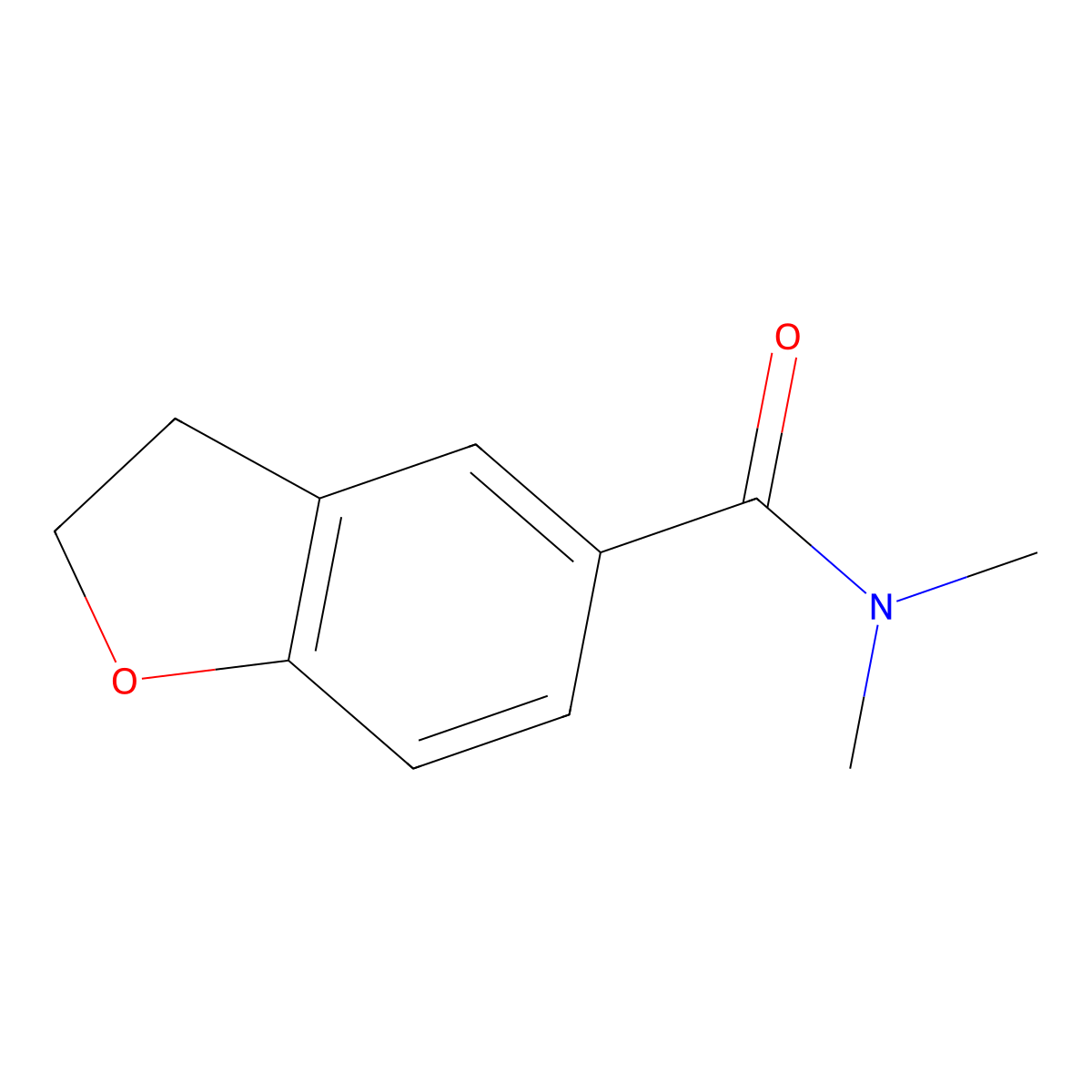 N,N-dimethyl-2,3-dihydrobenzofuran-5-carboxamide molecular structure, CAS 1197713-30-6