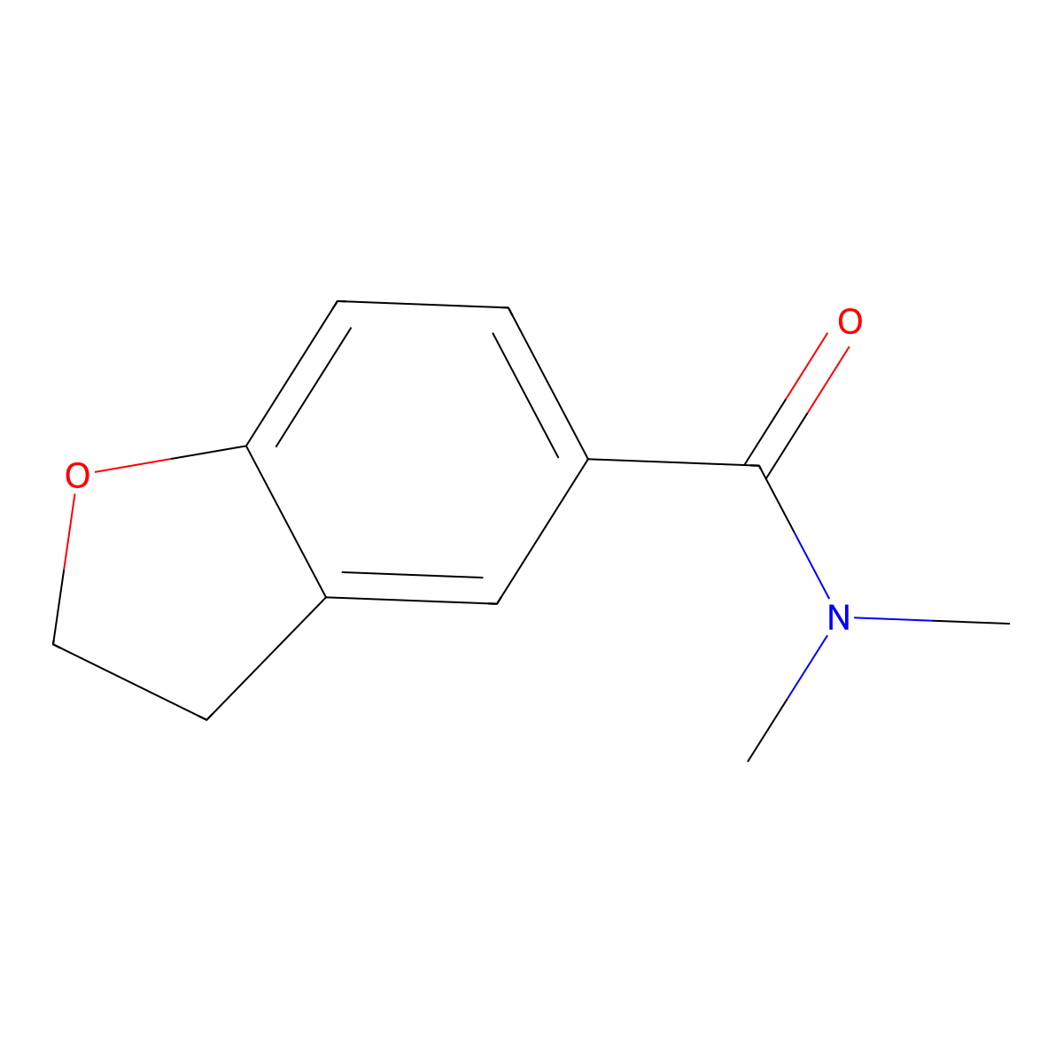 N,N-dimethyl-2,3-dihydrobenzofuran-5-carboxamide molecular structure, CAS 1197713-30-6