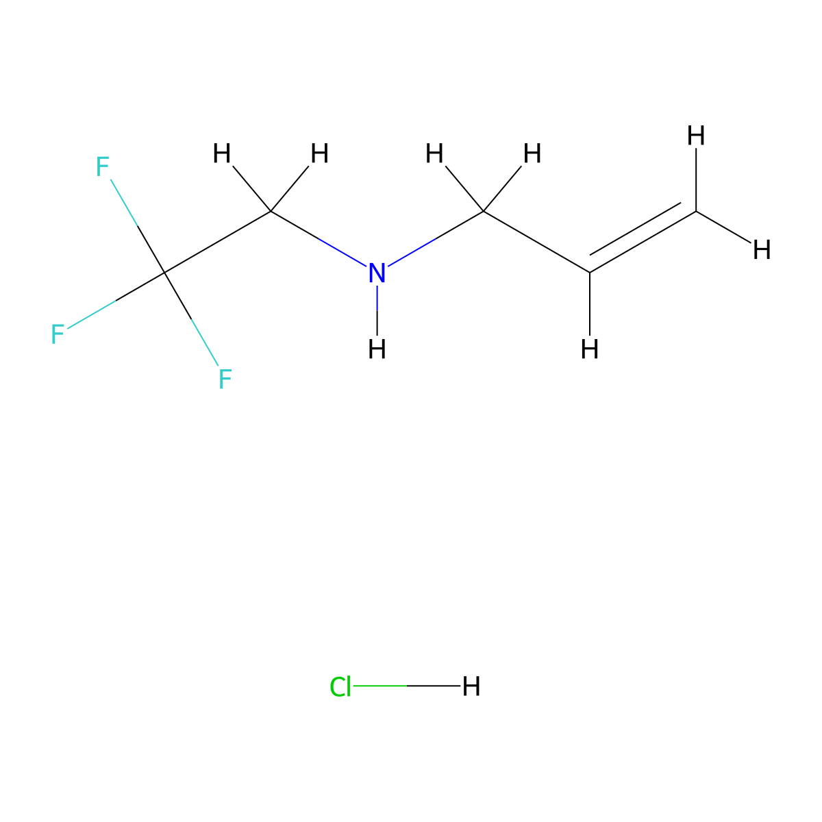 (Prop-2-en-1-yl)(2,2,2-trifluoroethyl)amine hydrochloride molecular structure, CAS 1197728-57-6