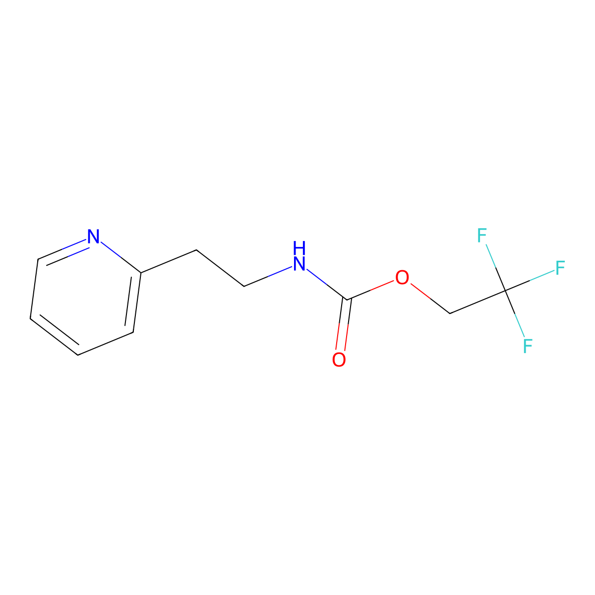 2,2,2-trifluoroethyl N-[2-(pyridin-2-yl)ethyl]carbamate molecular structure, CAS 1197750-00-7