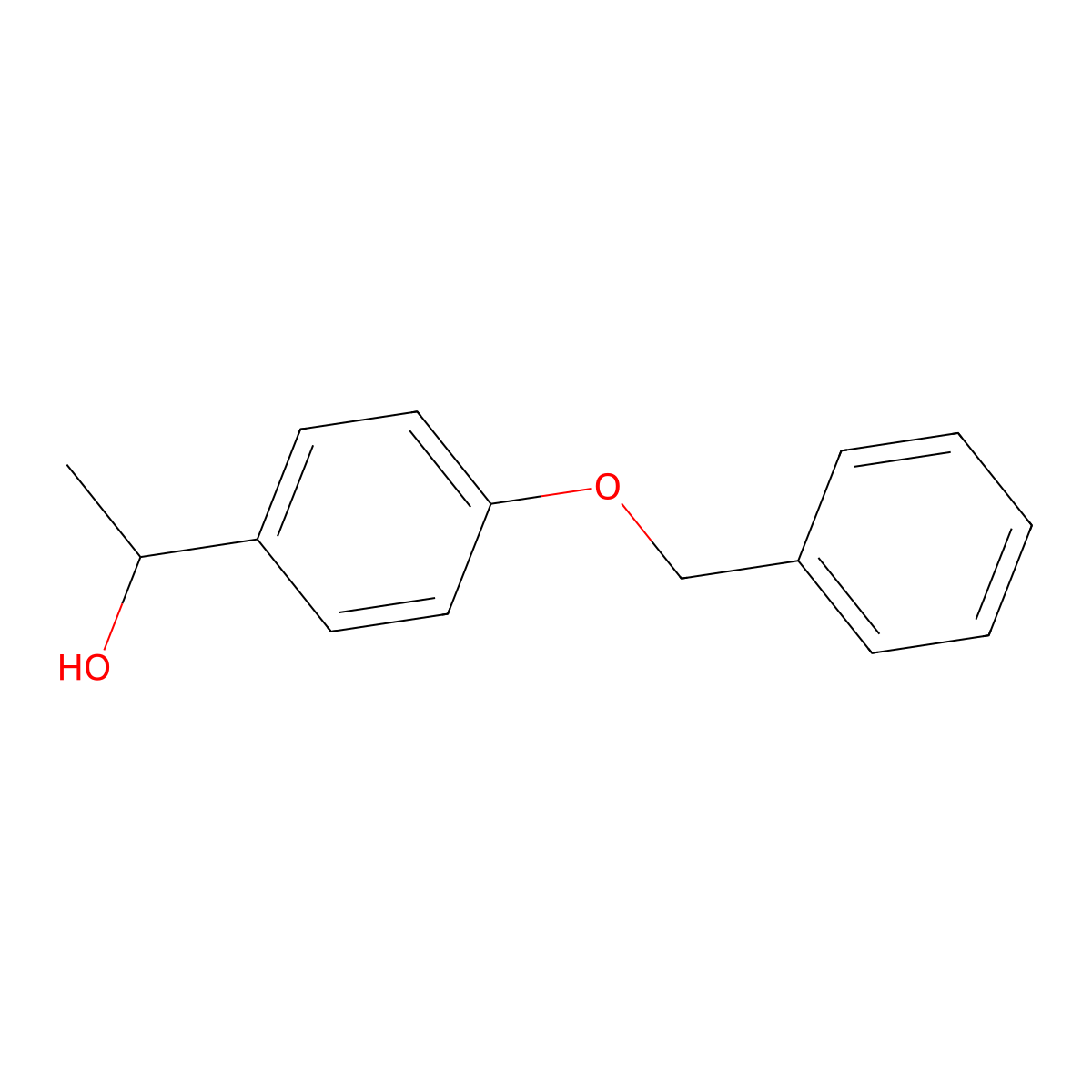 (1S)-1-[4-(benzyloxy)phenyl]ethan-1-ol molecular structure, CAS 119776-17-9
