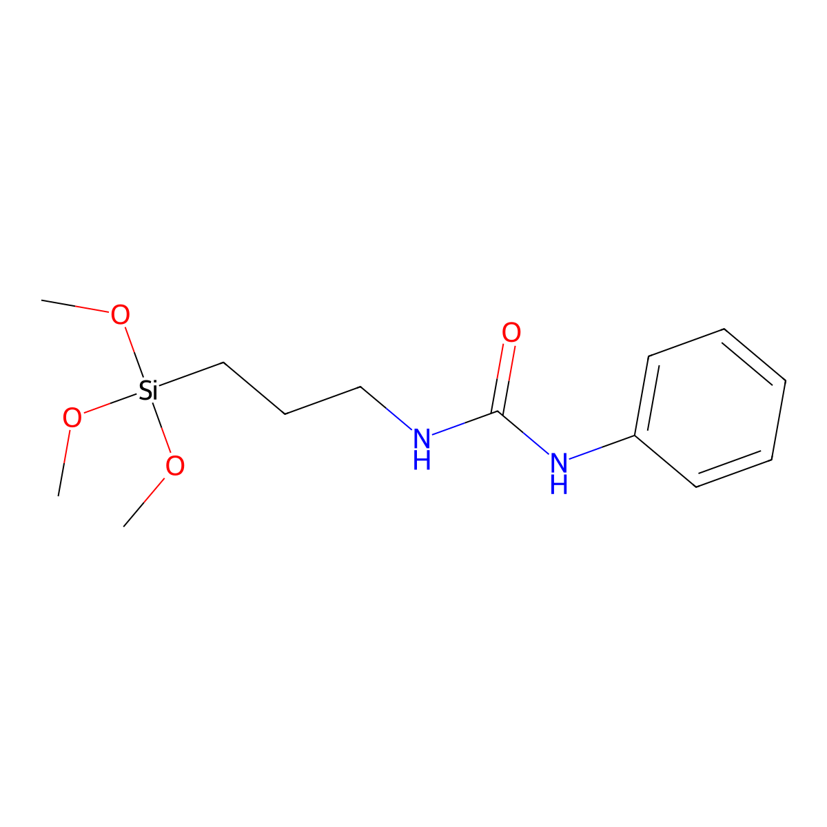 Urea, N-phenyl-N'-[3-(trimethoxysilyl)propyl]- molecular structure, CAS 119777-51-4