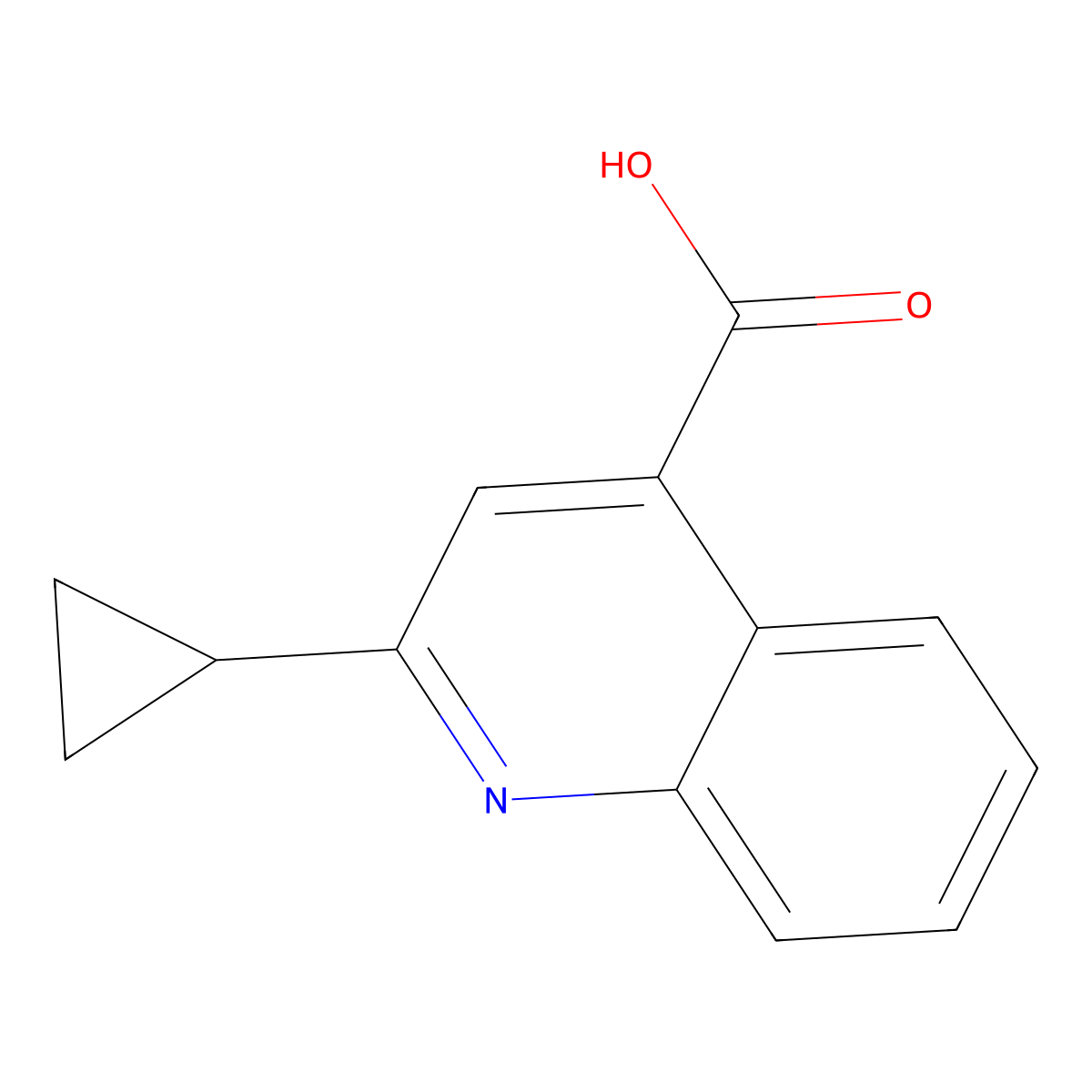 2-Cyclopropylquinoline-4-carboxylic acid molecular structure, CAS 119778-64-2