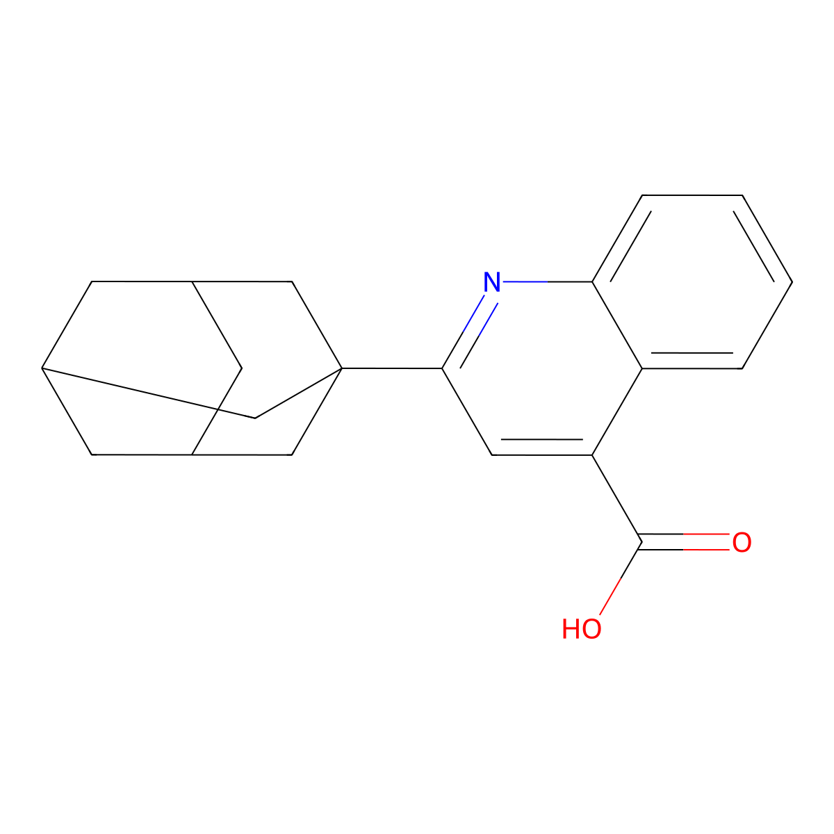 2-(1-Adamantyl)quinoline-4-carboxylic acid molecular structure, CAS 119778-65-3