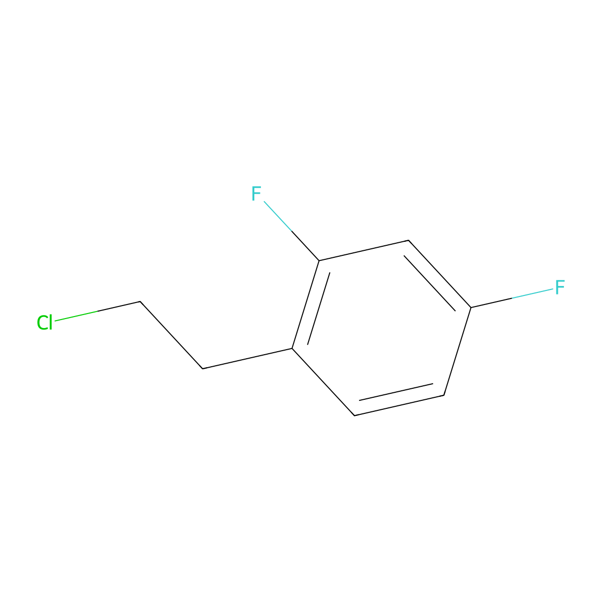 1-(2-Chloroethyl)-2,4-difluorobenzene molecular structure, CAS 119779-13-4