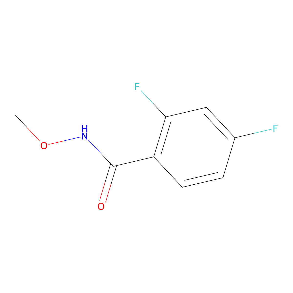2,4-difluoro-N-methoxybenzamide molecular structure, CAS 1197801-80-1