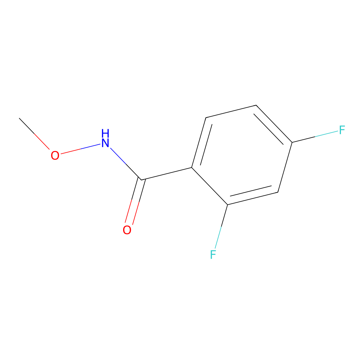 2,4-difluoro-N-methoxybenzamide molecular structure, CAS 1197801-80-1