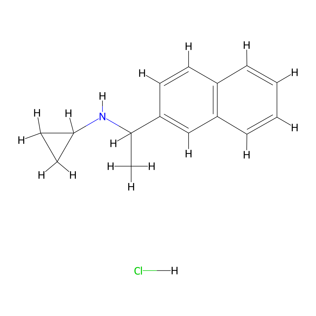N-[1-(naphthalen-2-yl)ethyl]cyclopropanamine hydrochloride molecular structure, CAS 1197803-63-6