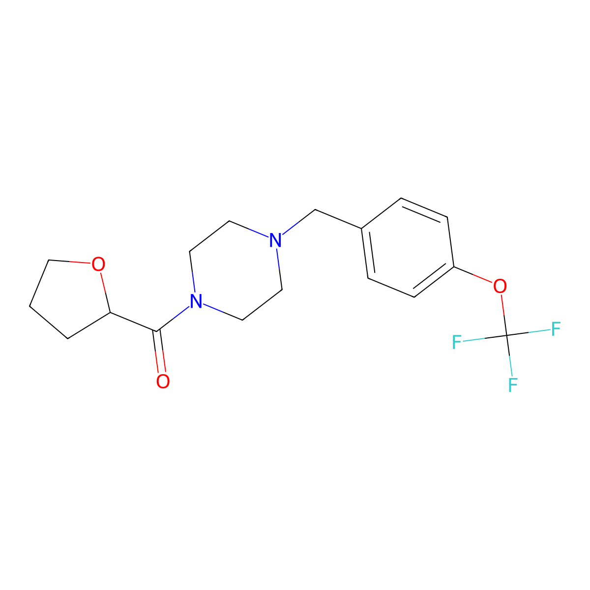 1-(Oxolane-2-carbonyl)-4-{[4-(trifluoromethoxy)phenyl]methyl}piperazine molecular structure, CAS 1197806-14-6