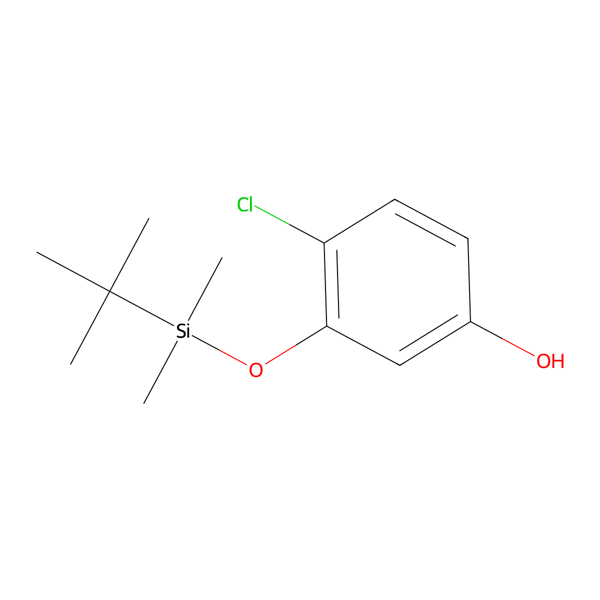 3-[(Tert-butyldimethylsilyl)oxy]-4-chlorophenol molecular structure, CAS 1197814-23-5