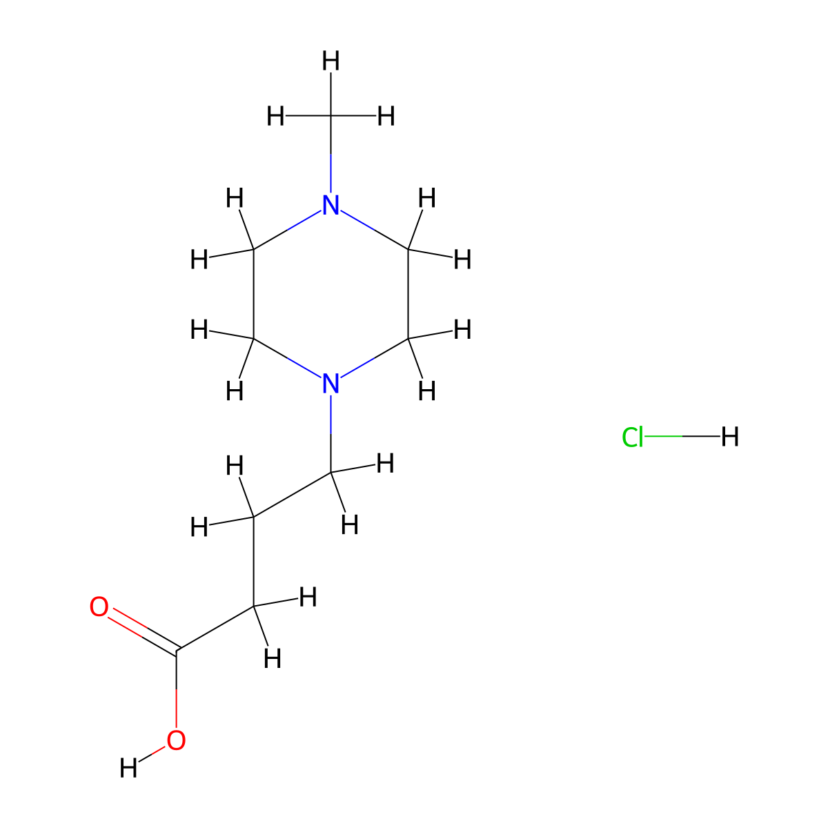 4-(4-Methylpiperazin-1-yl)butanoic acid hydrochloride molecular structure, CAS 1197818-53-3