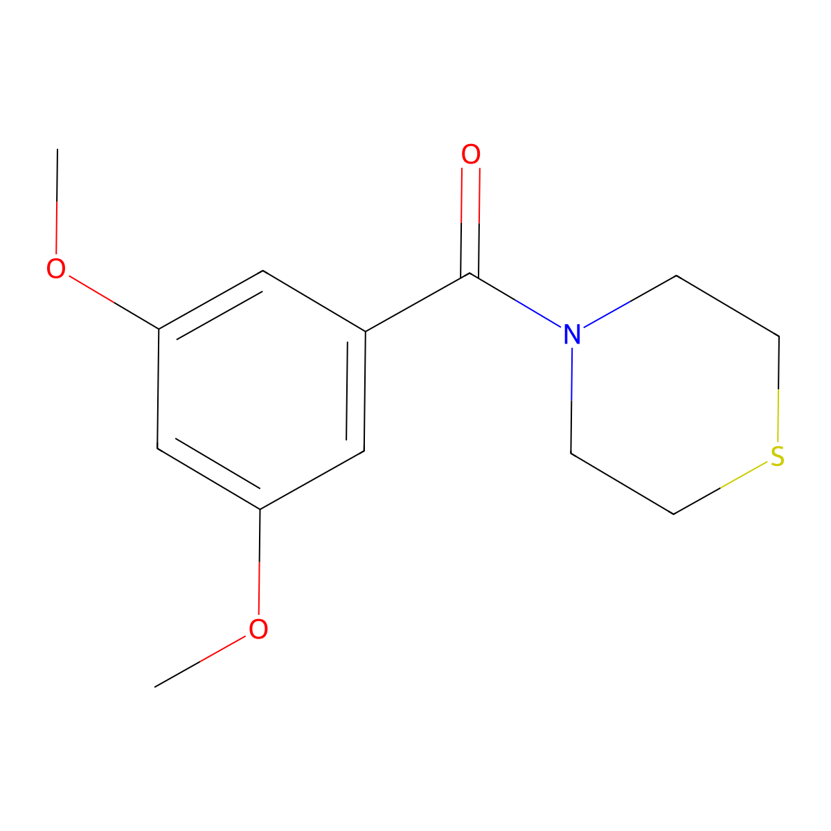 (3,5-Dimethoxyphenyl)(thiomorpholino)methanone molecular structure, CAS 1197824-02-4