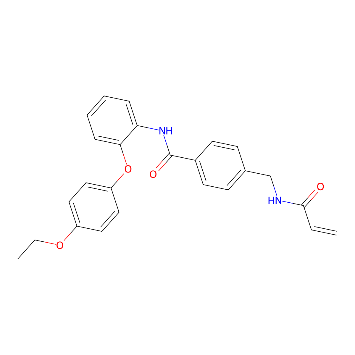 N-(2-(4-ethoxyphenoxy)phenyl)-4-((prop-2-enamido)methyl)benzamide molecular structure, CAS 1197824-15-9