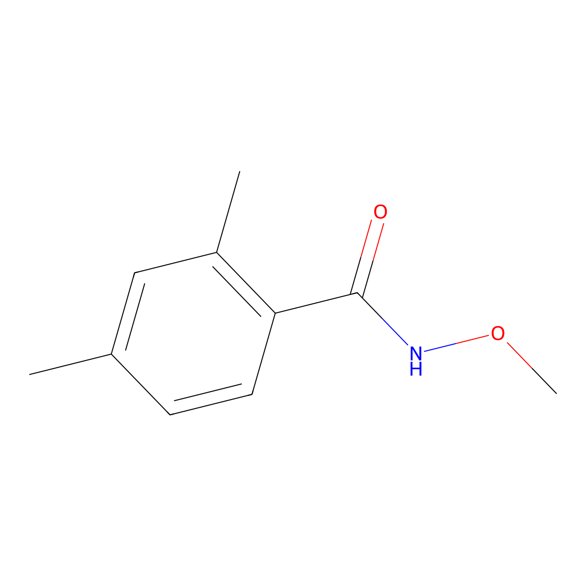 N-methoxy-2,4-dimethylbenzamide molecular structure, CAS 1197826-55-3
