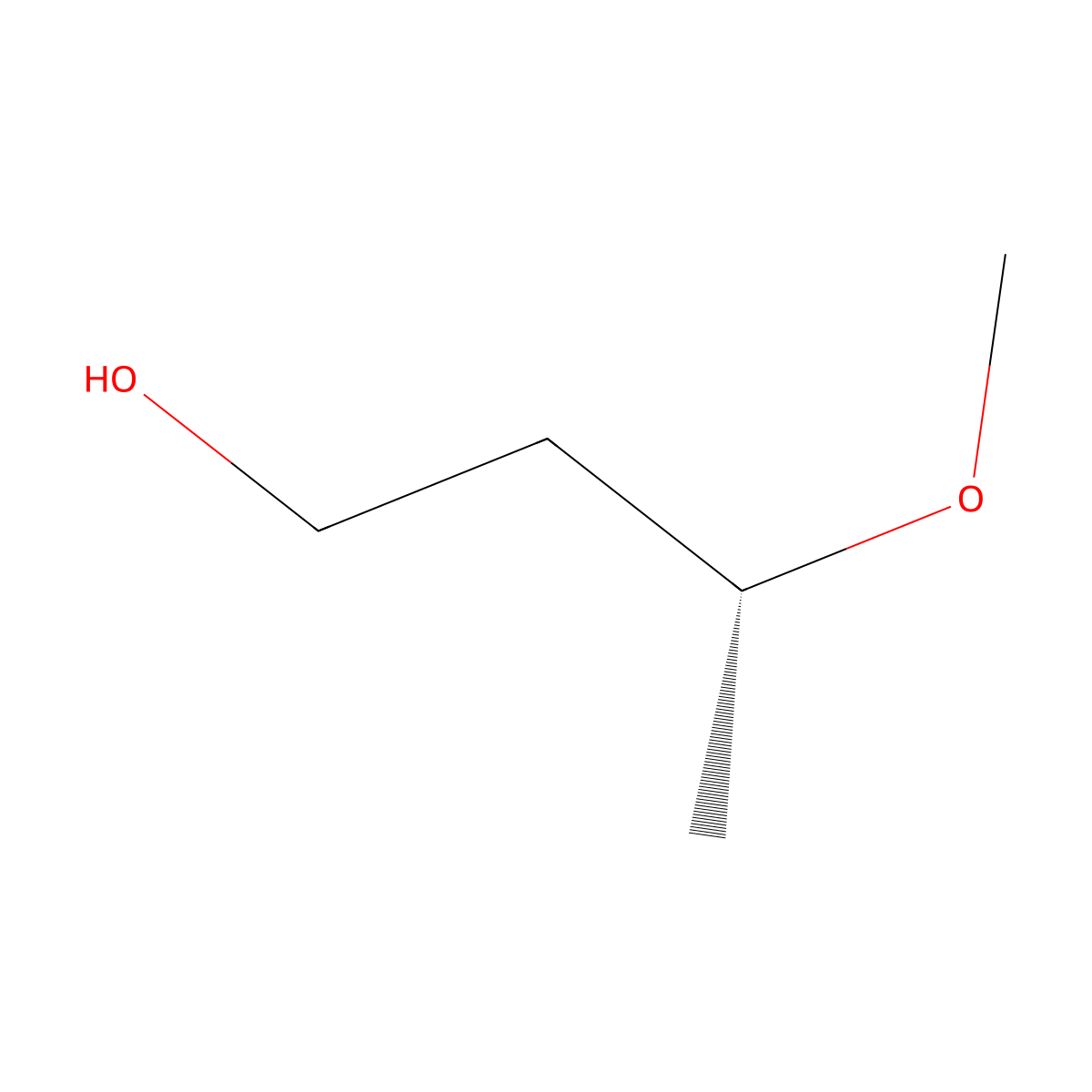 1-Butanol, 3-methoxy-, (R)- molecular structure, CAS 119784-98-4