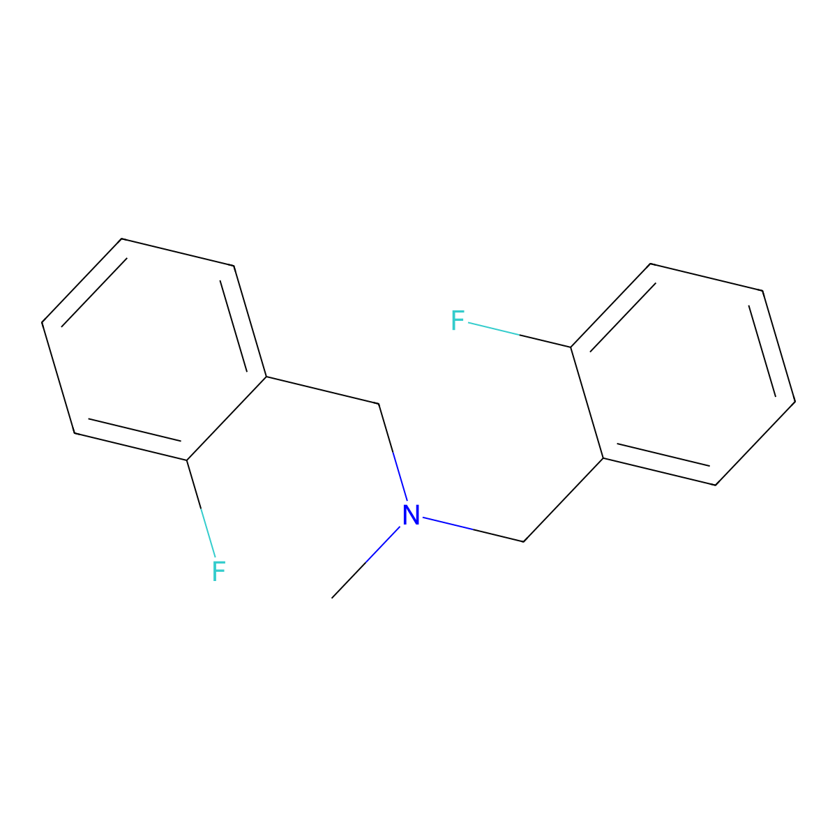Bis[(2-fluorophenyl)methyl](methyl)amine molecular structure, CAS 1197870-17-9