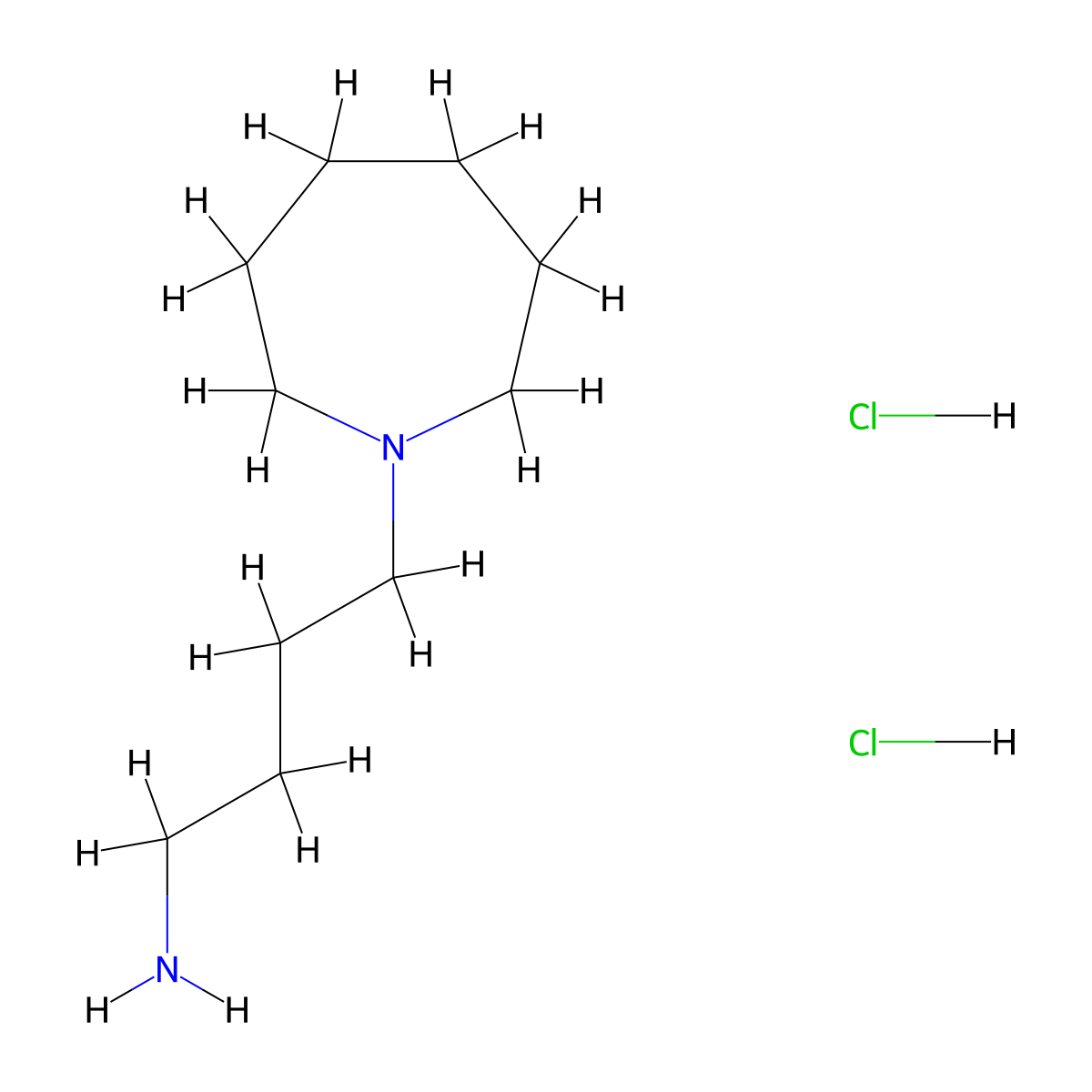[4-(1-Azepanyl)butyl]amine dihydrochloride molecular structure, CAS 1197880-57-1