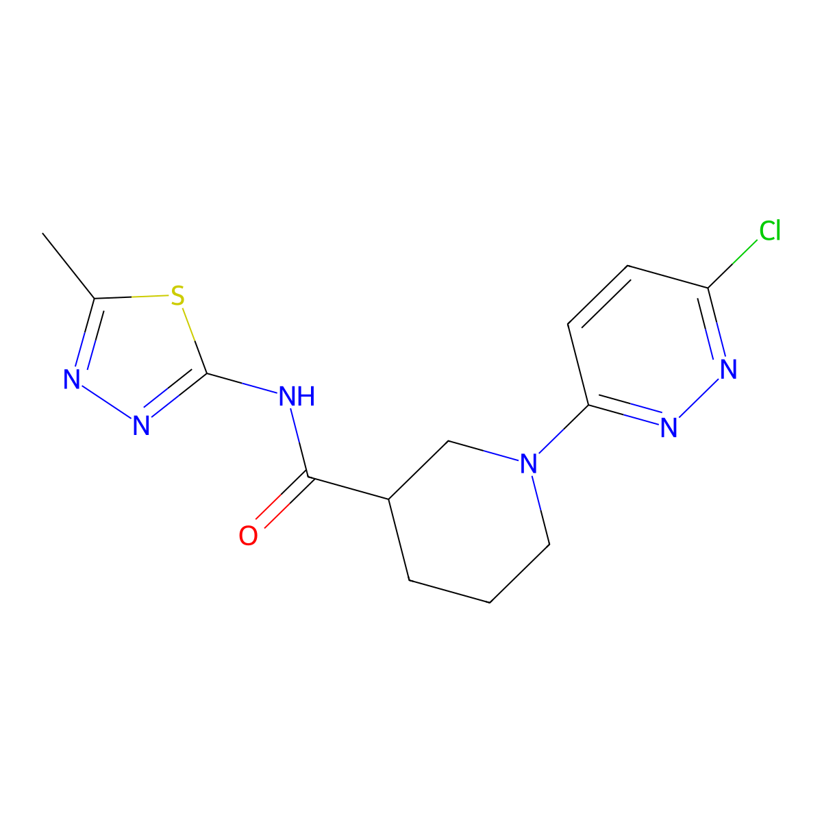 1-(6-chloropyridazin-3-yl)-N-(5-methyl-1,3,4-thiadiazol-2-yl)piperidine-3-carboxamide molecular structure, CAS 1197882-56-6