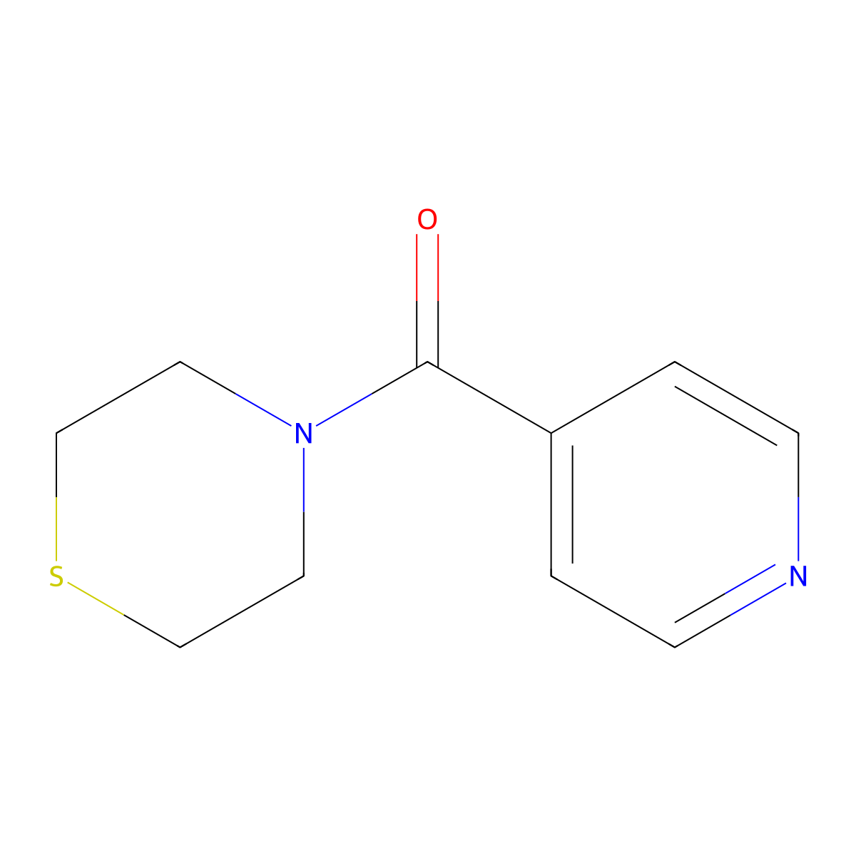 Pyridin-4-yl(thiomorpholino)methanone molecular structure, CAS 1197924-91-6