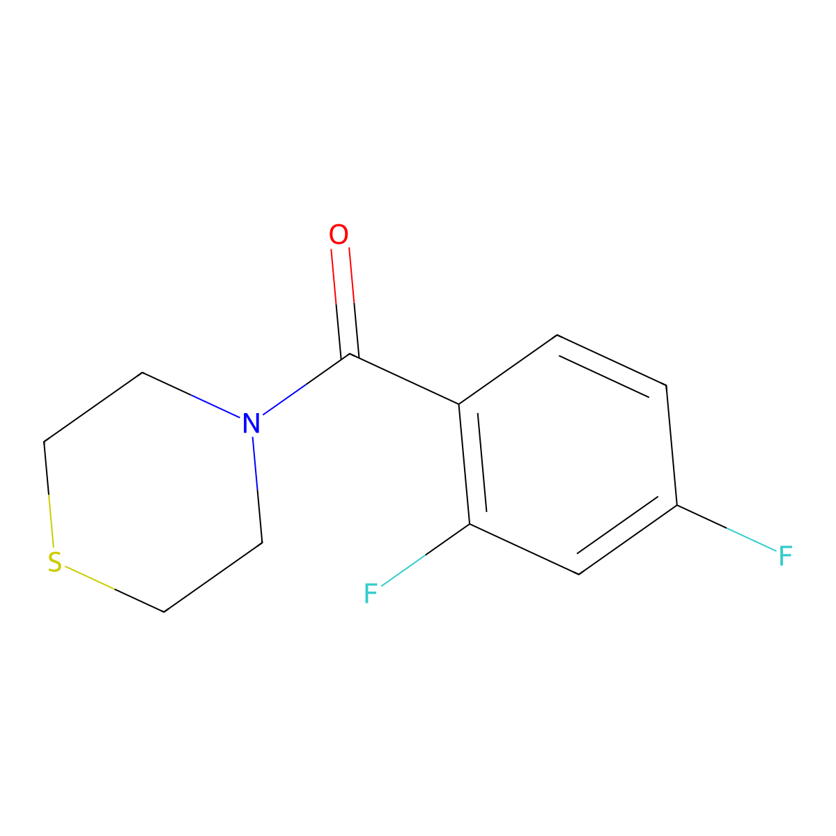 4-(2,4-Difluorobenzoyl)thiomorpholine molecular structure, CAS 1197926-33-2